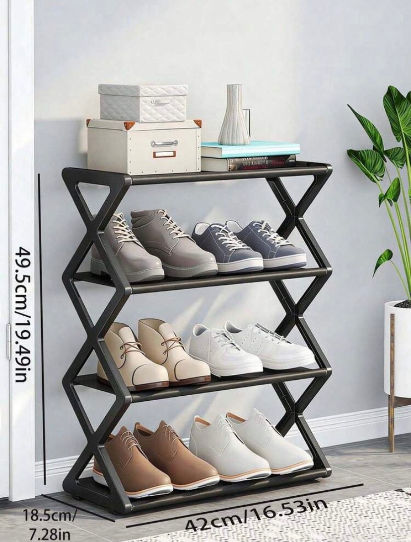 Meuble à Chaussures Compact 4 Niveaux – Design Modulaire & Gain de Place