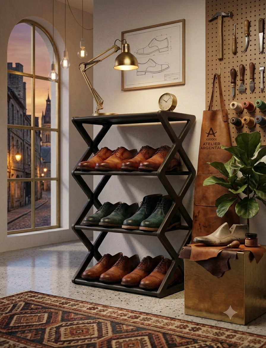 Meuble à Chaussures Compact 4 Niveaux – Design Modulaire & Gain de Place